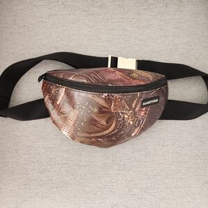 Rareform Upcycled, One-of-a-kind  Billboard Fabric Sling Bag